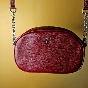 Michael Kors Burgundy-Gold Crossbody Bag
